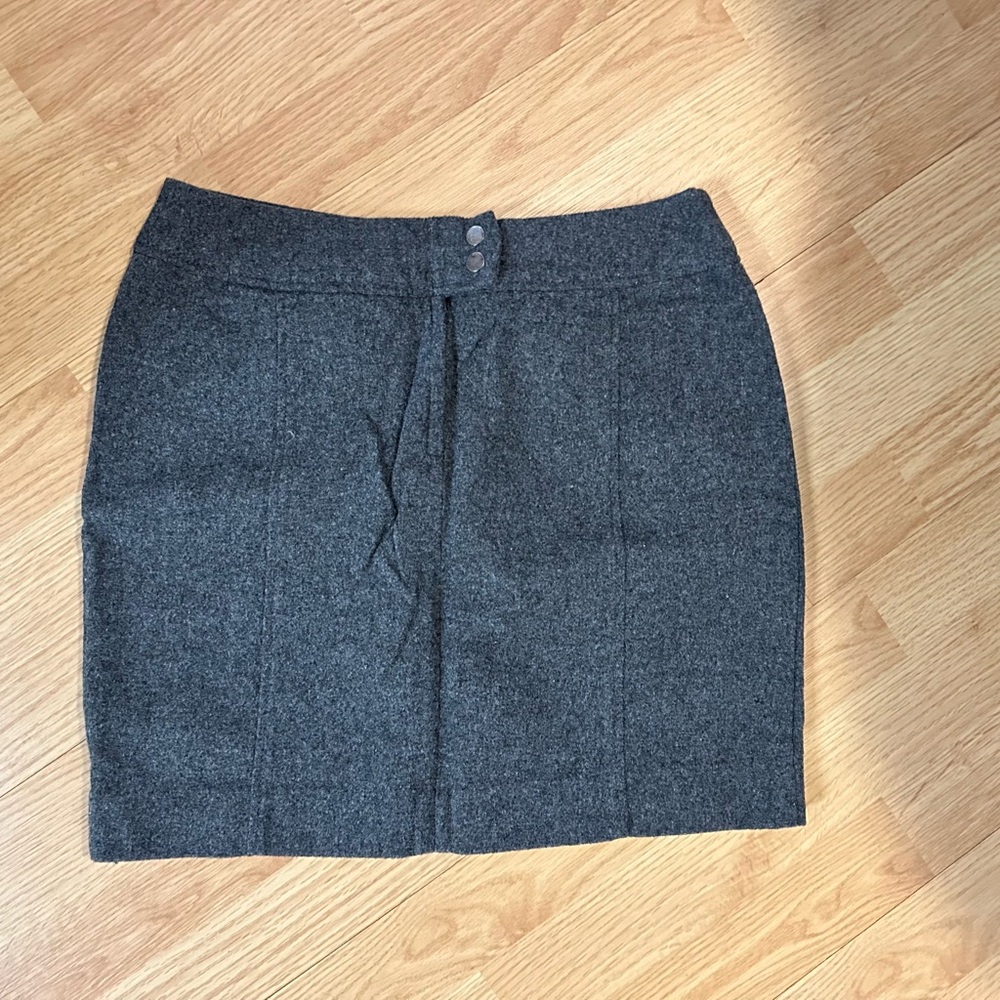 H&M Wool Charcoal Mini Skirt